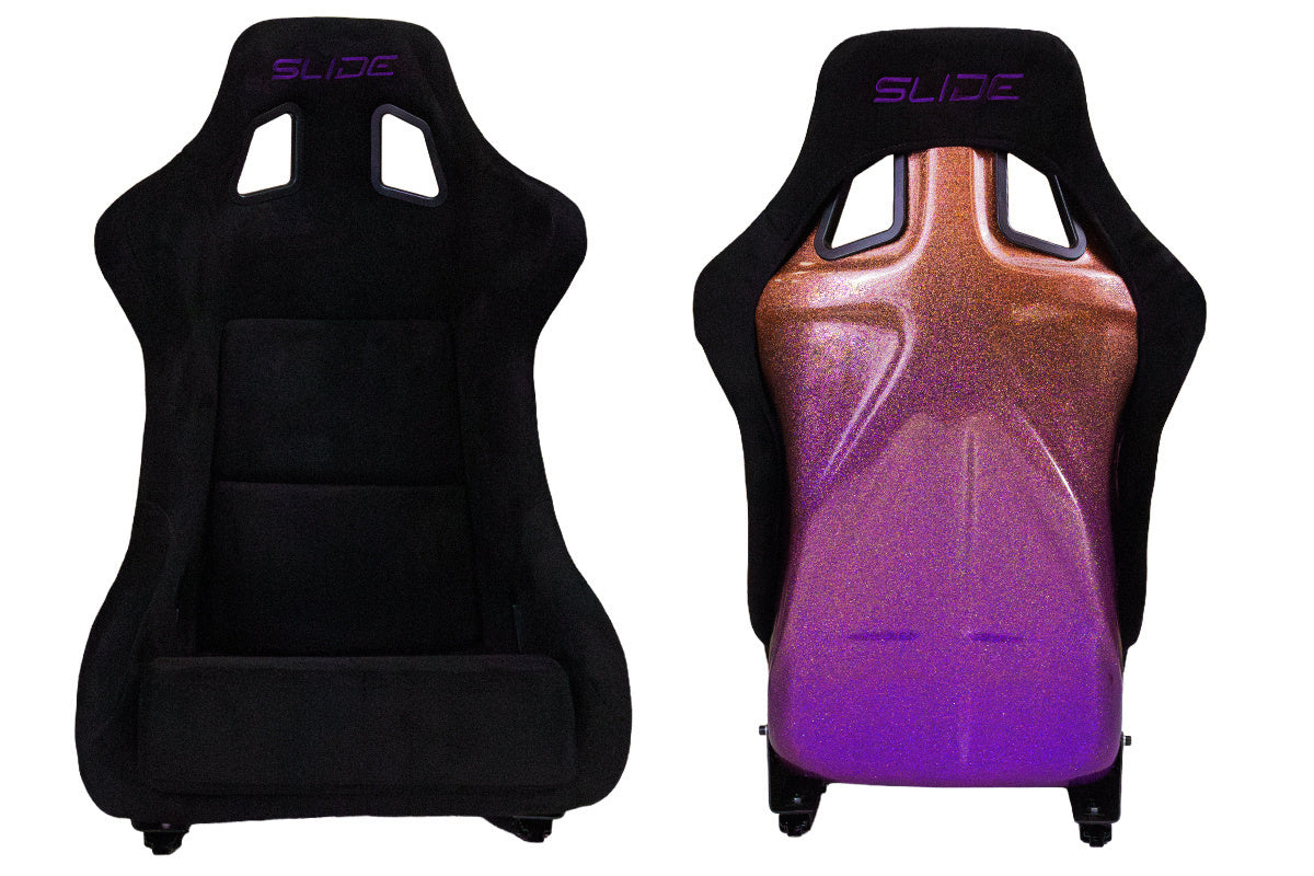 Racing seat Slide KS2 premium black velour & gradient glitter
