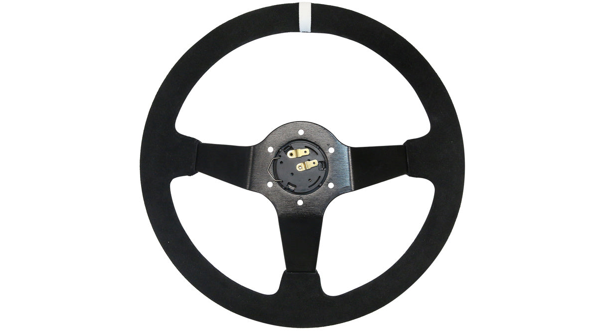 Steering wheel Slide 350mm offset:90mm suede hydrographics