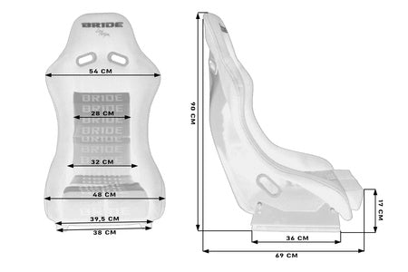 Racing seat GTR Bride Velvet Black