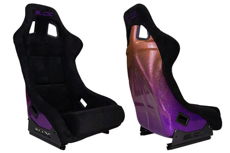Racing seat Slide KS2 premium black velour & gradient glitter