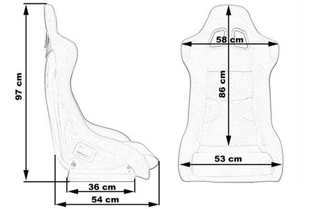 Racing seat Slide KS2 velour black