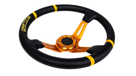 Steering wheel Pro 350mm offset:80mm leather black