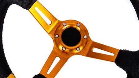 Steering wheel Pro 350mm offset:80mm leather black