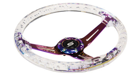 Steering wheel Slide 350mm offset:70mm NeoChrome acrylic clear