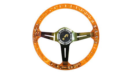 Steering wheel Slide 350mm offset:70mm NeoChrome acrylic orange