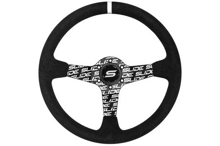 Steering wheel Slide 350mm offset:90mm suede hydrographics