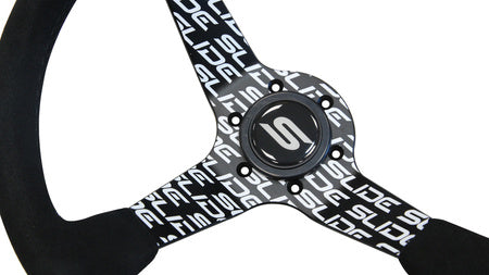 Steering wheel Slide 350mm offset:90mm suede hydrographics