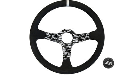 Steering wheel Slide 350mm offset:90mm suede hydrographics