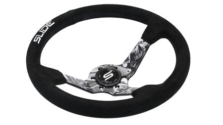 Steering wheel Slide 350mm offset:90mm suede hydrographics