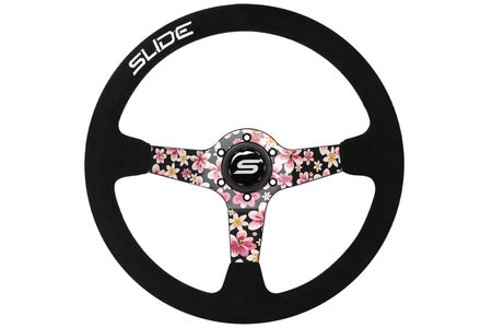 Steering wheel Slide 350mm offset:90mm suede hydrographics